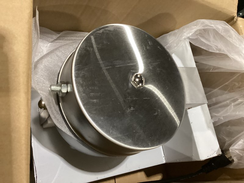 Condition photo showing As Is for *missing handle* Dyna-Living Waffle Maker Commercial Waffle Iron Machine, 1200W Non-stick Round Commercial Waffle Maker for Restaurant, Food-grade Stainless Steel Large Commercial Waffle Iron