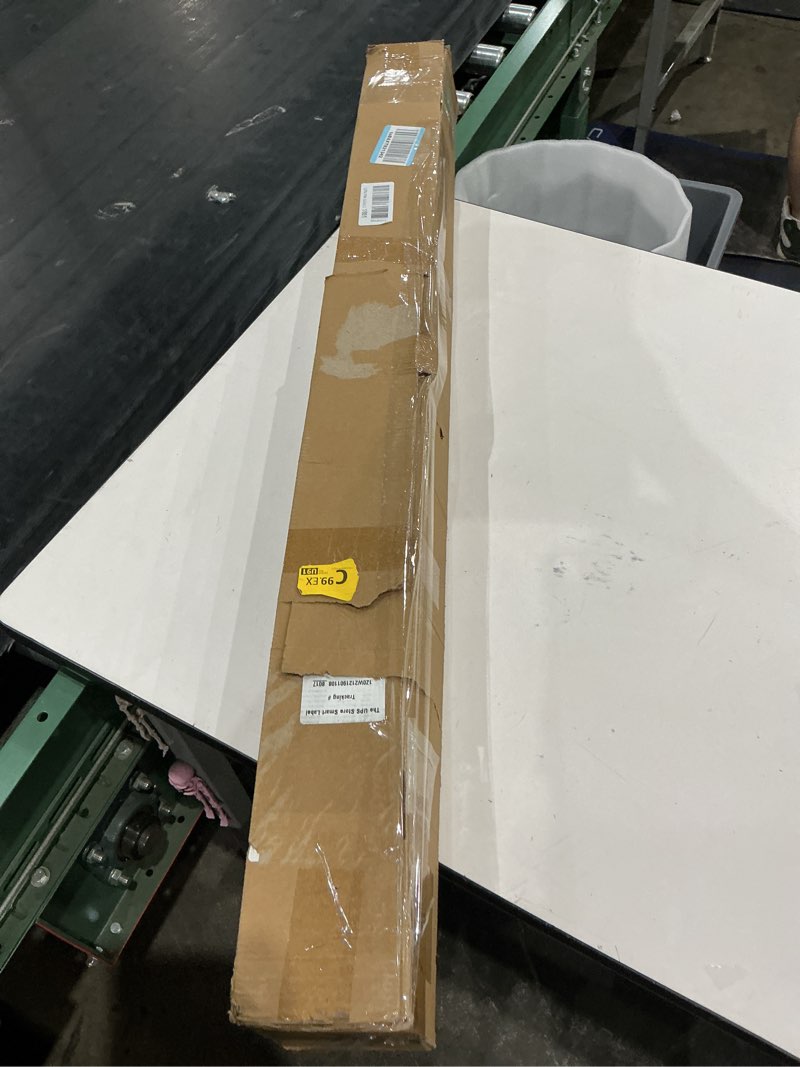 Condition photo showing As Is for vailge curtain rod and shower caddy