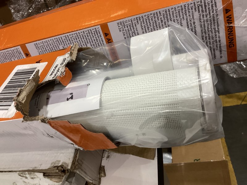 Condition photo showing As Is for retractable baby gate for doorways and stairs, mesh safety gate for pet, indoor & outdoor use, one-hand operation, easy installation, 33.6" tall, expands to 71" wide?white,33.6"x71"? 33x71 inch white
