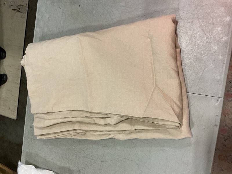 Condition photo showing New/Like New for european linen duvet cover, king/cal king, toffee