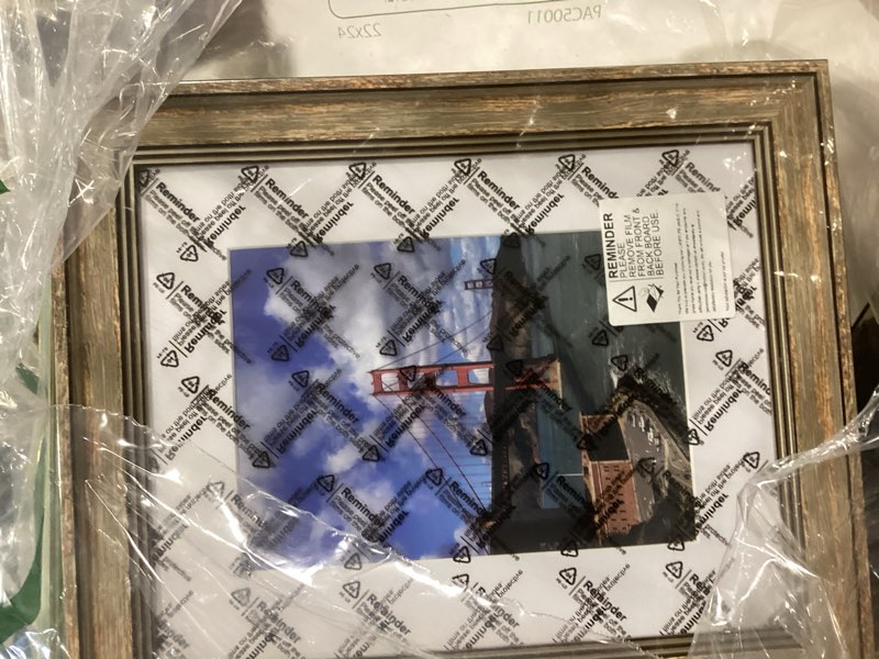 Condition photo showing New/Like New for luckylife 8x10 picture frame set of 4, rustic farmhouse picture frames for table or wall hanging mix color 8x10