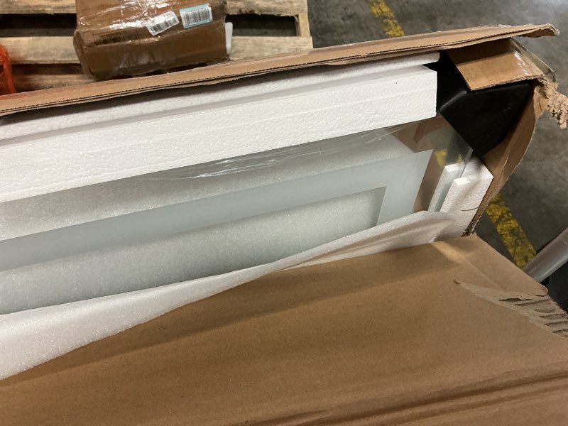 Condition photo showing New/Like New for LOAAO 24"X32" LED Bathroom Mirror with Lights, Anti-Fog, Dimmable, RGB Backlit + Front Lighted, Bathroom Vanity Mirror for Wall, Memory Function, Shatter-Proof, Tempered Glass Rgb Led Bathroom Mirror (11 Light Modes) 32"L x 24"W