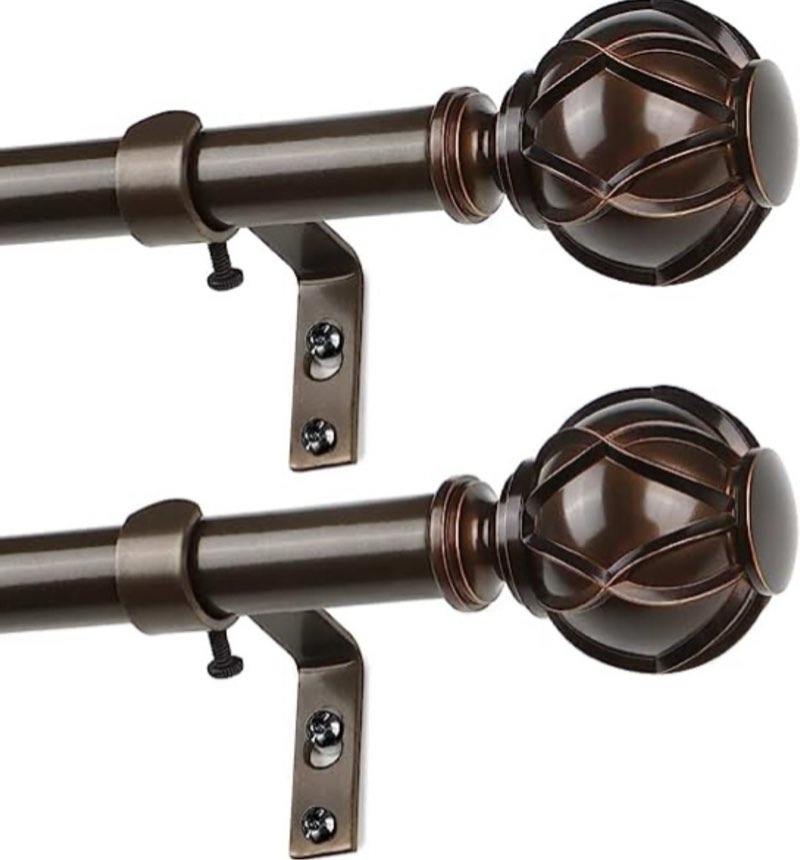 assorted  of 2 curtain rods (models, style, size, colors and other specifications may vary )