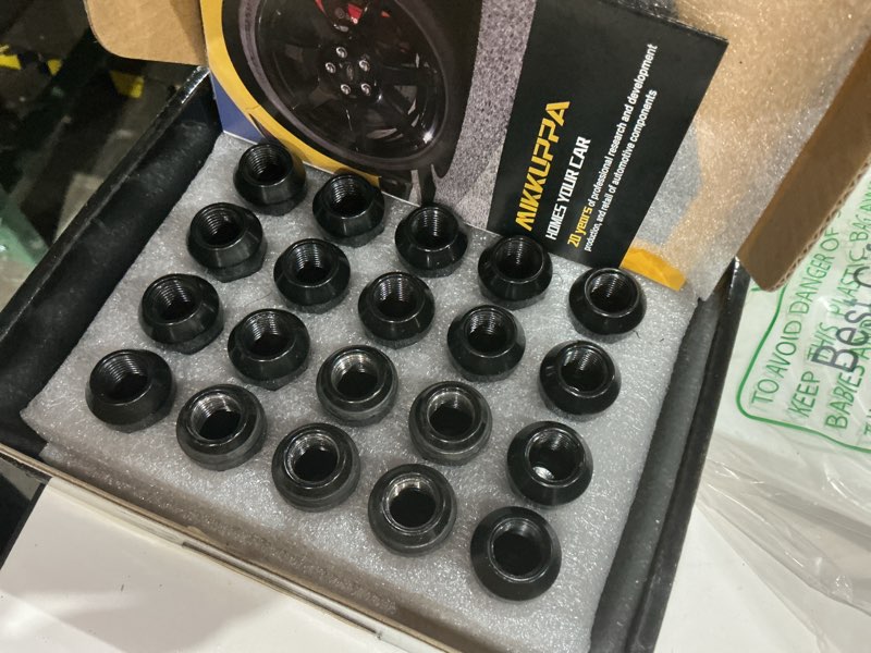 Condition photo showing Good Condition for MIKKUPPA 1/2-20 Lug Nuts - Replacement for 1987-2018 Jeep Wrangler JK, 2002-2012 Jeep Liberty, 1993-2010 Jeep Grand Cherokee Aftermarket Wheel - 20pcs Black Closed End Solid Lug Nuts 1.38" long 20 PCS Black