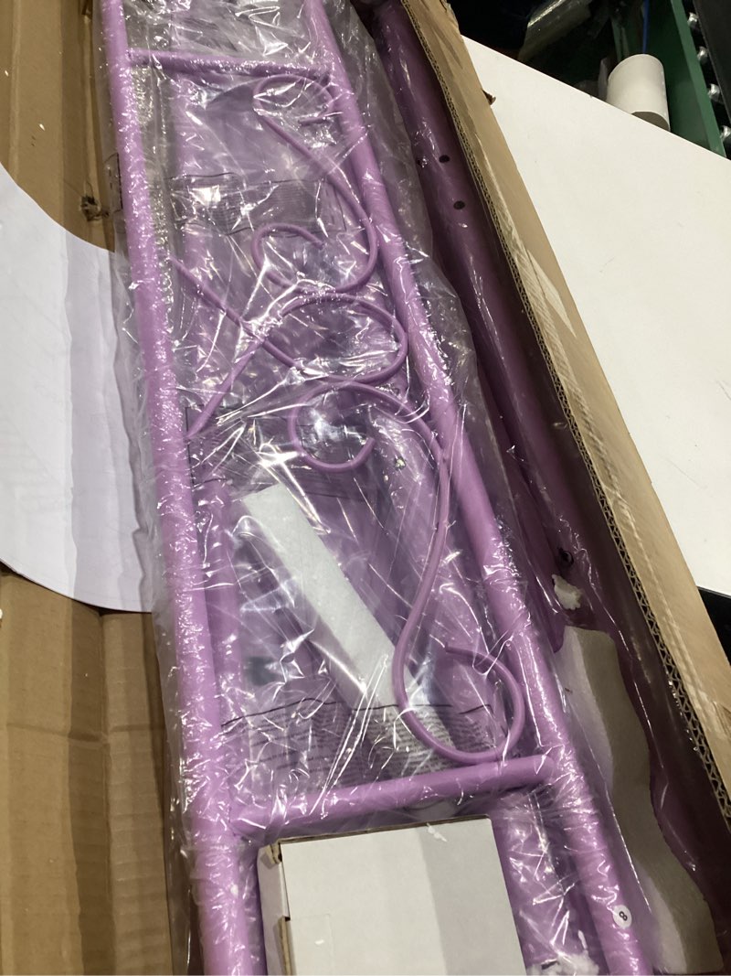 Condition photo showing New/Like New for weehom twin size bed frame with headboard and footboard steel slats support twin metal bed no box spring needed easy to assembly, purple twin purple