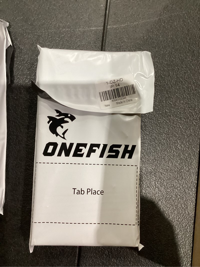 Condition photo showing New/Like New for OneFish Women Fashion Screen Protector for Iphone 14 with Camera Lens Protector, Diamond Bling Full Edge Coverage, HD Clarity Tempered Glass Film with Installation Frame, 9H Glass Scratch Resistant HD iPhone 14