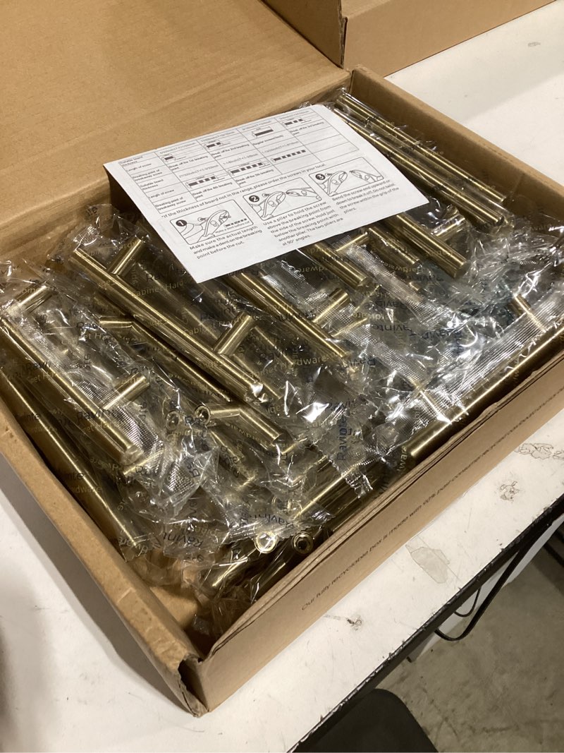 Condition photo showing New/Like New for Ravinte 45 Pack 5 Inch Cabinet Pulls Champagne Bronze Stainless Steel Kitchen Drawer Pulls Cabinet Handles 5 InchLength, 3 Inch Hole Center 45 Champagne Bronze