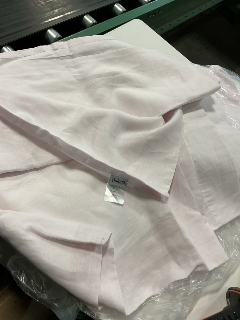 Condition photo showing Good Condition for european linen curtain, 96x96, vintage blush 1 panel