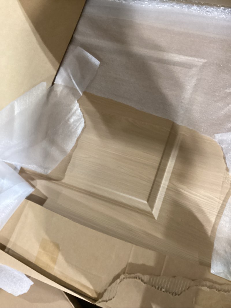 Condition photo showing As Is for 30 in. x 88 in. 2 Panel Hollow Core Oak Finished PVC Composite Interior Door Slab 88X30 Oak SIMILAR NOT EXACT ITEM  INCOMPLETE 