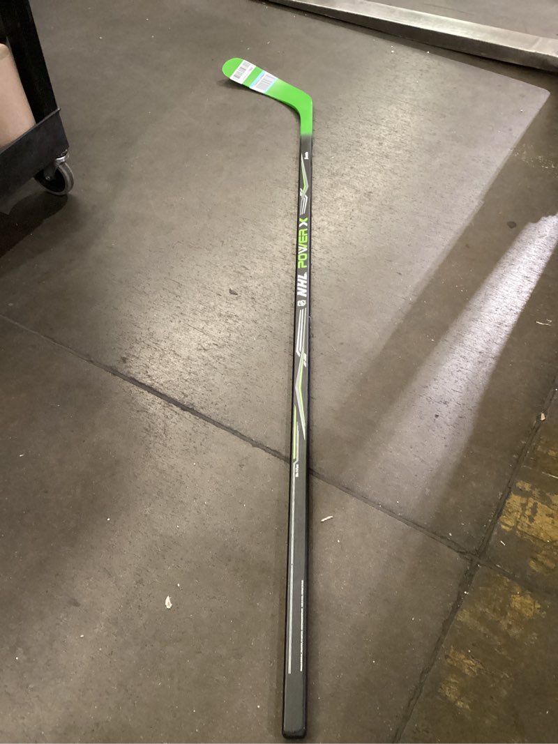Condition photo showing Good Condition for franklin sports street hockey sticks - ambush junior street hockey stick - wood and fiberglass shaft - abs blade - one piece stick - 46", 52", 58" black/green - power 58" left shot
