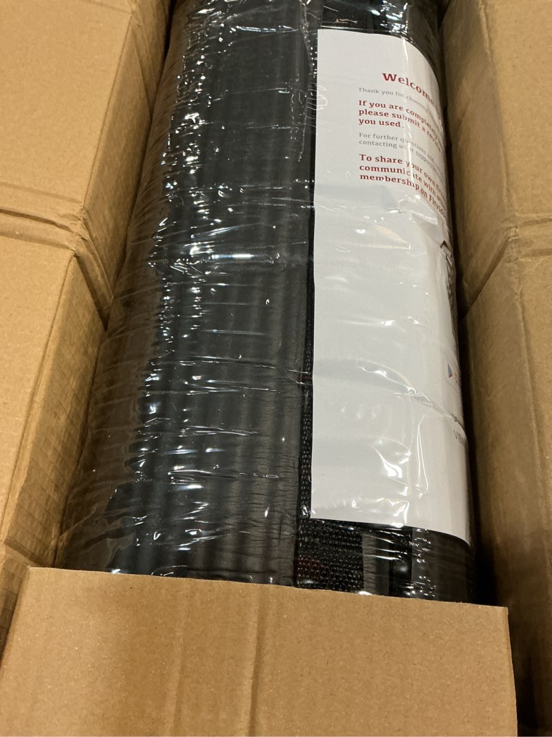 Condition photo showing New/Like New for Fitvids All Purpose 1/2-Inch Extra Thick High Density Anti-Tear Exercise Yoga Mat and Knee Pad with Carrying Strap, Multiple Colors Black