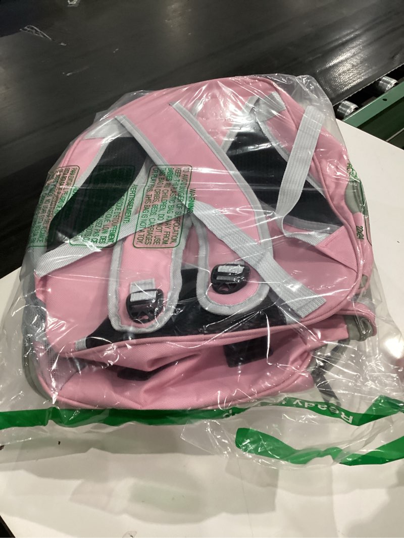 Condition photo showing Good Condition for Cat Carrier Backpack, Pet Carrier Backpack Front Pack for Small Medium Cat Puppy Dog Carrier Backpack Bag Space Capsule, Airline-Approved Pet Carrier for Travel Hiking Walking Camping (Pink)