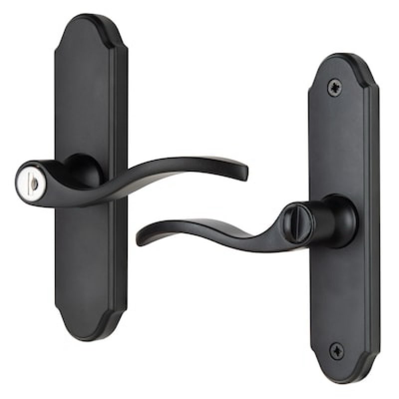 wright products serenade matte black lockable storm door replacement handleset