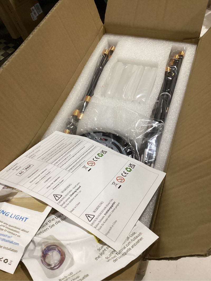 Condition photo showing Good Condition for Ceiling Light Modern LED Ceiling Lamps,Flower Shape Ceiling Lights,Flush Mount Chandelier,Metal Acrylic Ceiling Lamps,Living Room Light Fixtures Ceiling for Bedroom,Dining Room(Black,28+1 Heads) Black 28+1 Lights