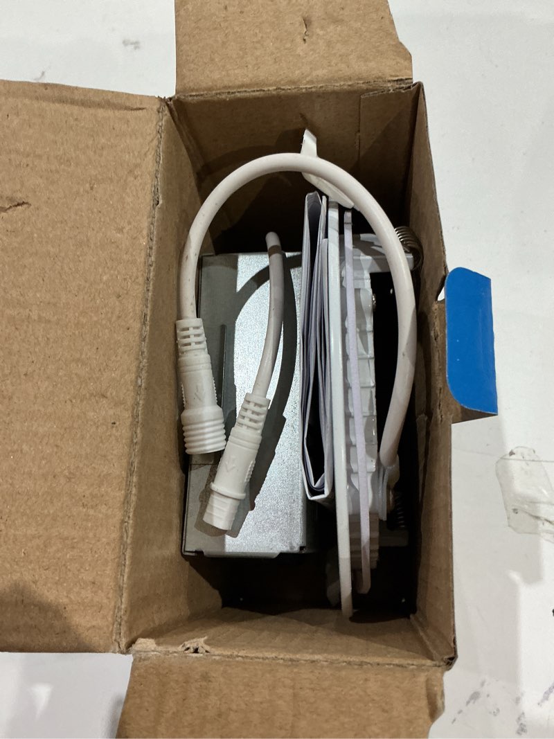 Condition photo showing As Is for utilitech white 4-in 540 -lumens switchable white round dimmable led canless wet rated recessed downlight