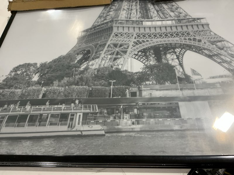 Condition photo showing As Is for upsimples 24x36 Poster Frame Black 3 Pack, Scratch-Proof Picture Frames 24 x 36 for Photo Gallery - Slide-In Strips, Horizontal or Vertical Wall Mounting Black 24x36