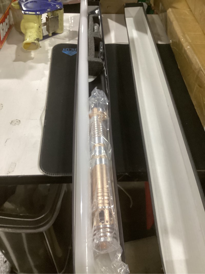 Condition photo showing Good Condition for upgrade smooth swing xrgb 3.0 light saber, motion control light saber, 16 set sound fonts, infinite color changing, rechargeable meatl hilt light sabers, belt clip and blade plug toy tools-gold xrgb3.0 - 16 sound fonts gold
