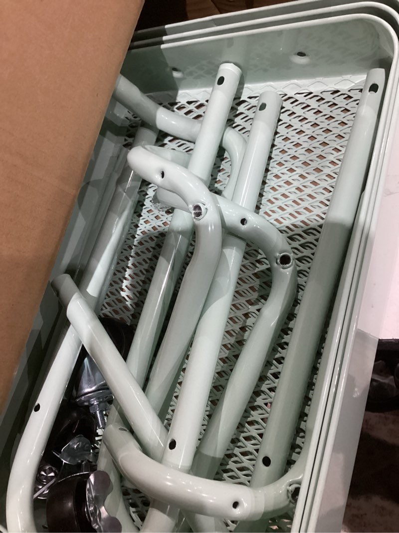 Condition photo showing Good Condition for Amazon similar ))))))))))))))similar Basics 3-Tier Metal Rolling Utility or Kitchen Cart - Mint Green