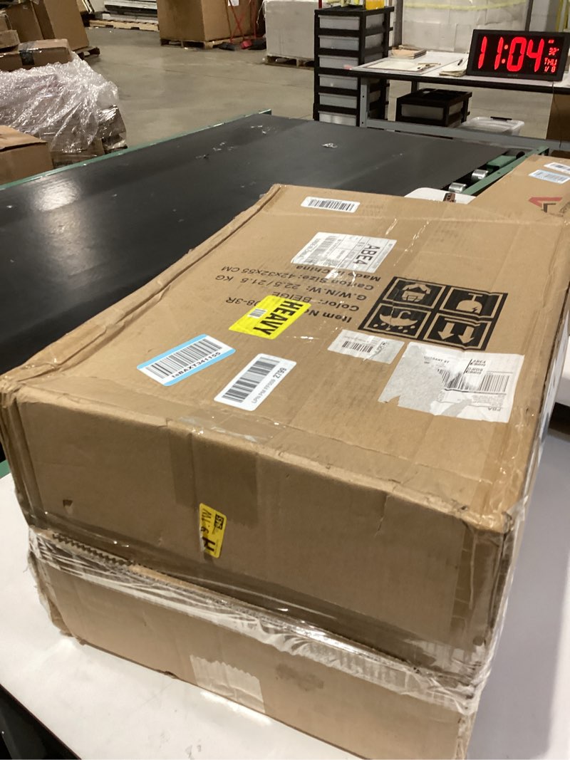 Condition photo showing New/Like New for Vlsrka 47.2" LED Mirror Jewelry Cabinet, Wall/Door Mounted Full Length Mirror with Storage, Lockable Jewelry Armoire with Mirror, Rounded Corner Hanging Mirror Jewelry Organizer, White