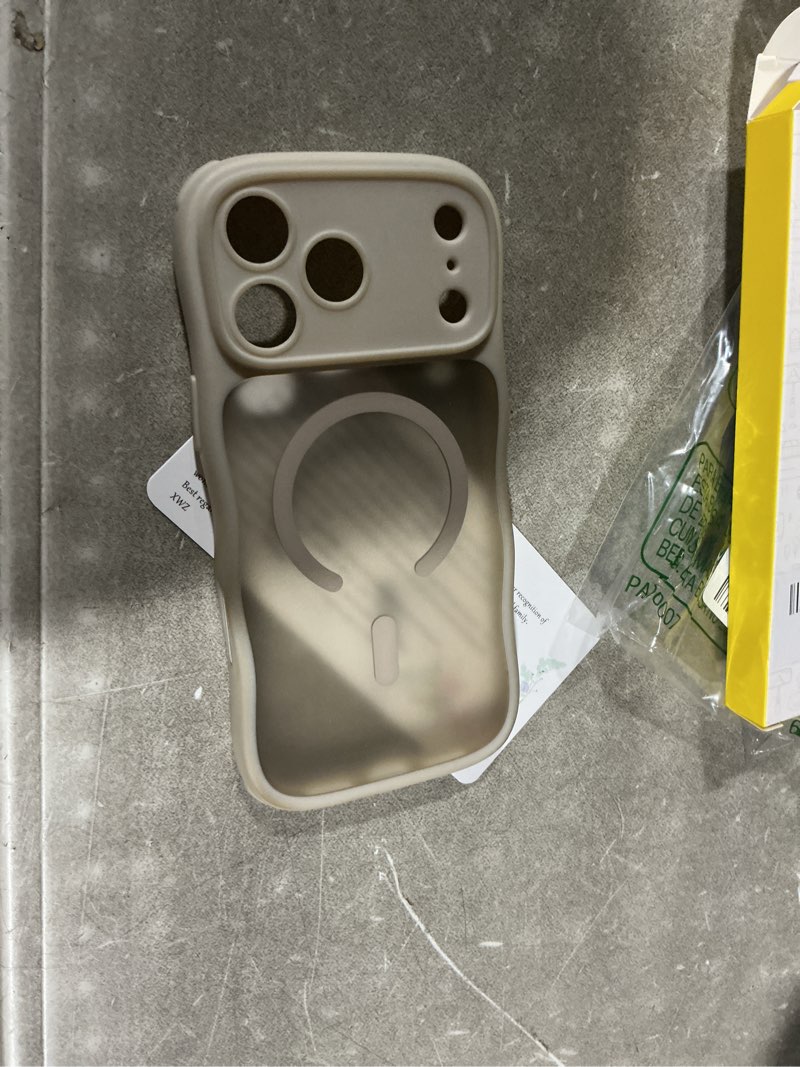 Condition photo showing Good Condition for for iPhone 17 Pro Max Case for Women Girls,?Compatible with MagSafe?,?Camera Control?,?Full Camera Protection?, Cute Wave Magnetic Phone Case for iPhone 17 Pro Max,Stone A-Stone iPhone 17 Pro Max?6.9 inch?