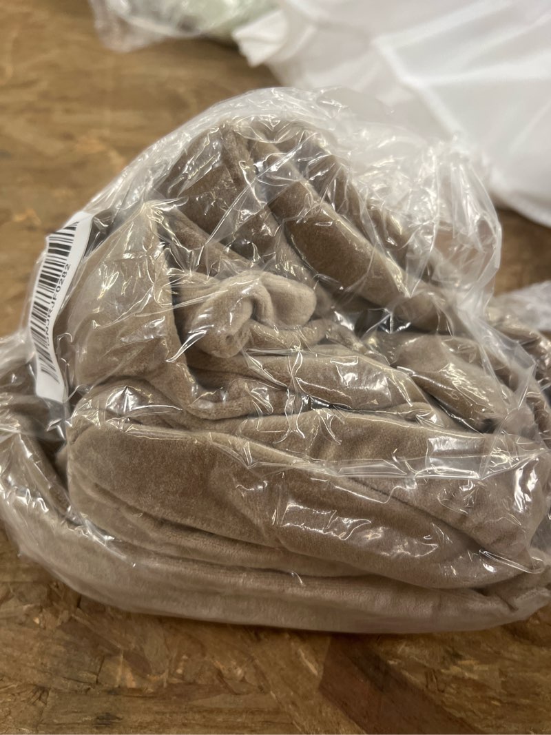 Condition photo showing Good Condition for cotton velvet oversized lumbar pillow cover, 12"x48", taupe