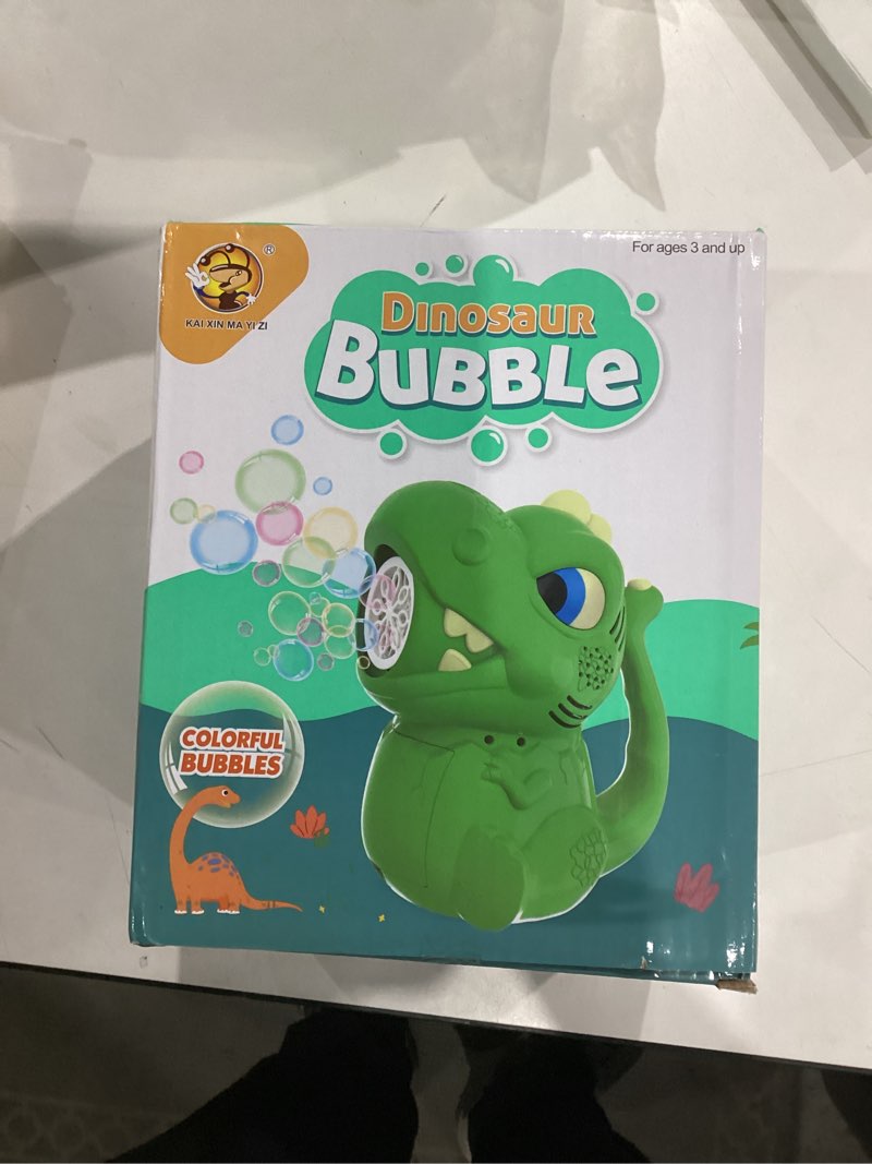Condition photo showing New/Like New for Bubble Machine for Kids 3 4 5 6 Years Old Boys: Bubbles Toys Dinosaur Bubble Machine Bubble Guns for Kids Ages 4-8 Outdoor Toys Gift for 3 4 5 6 7 8 Years Old Boys Girls