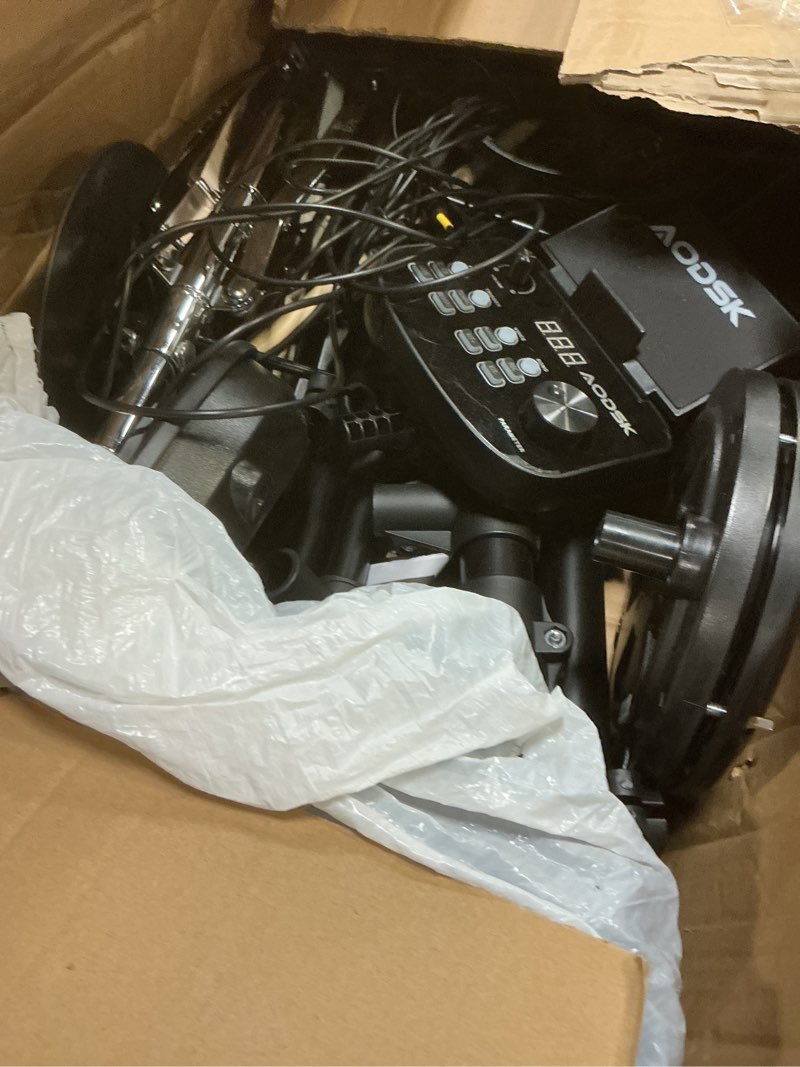 Condition photo showing As Is for AODSK Electronic Drum Set, Professional Mesh Drum Pads, Upgraded Sound Module (260 sounds/30 Kits/20 Songs),Includes Sticks,Headphones,drum throne (2025 New Upgraded) AED-403pro-Teenagers Beginners