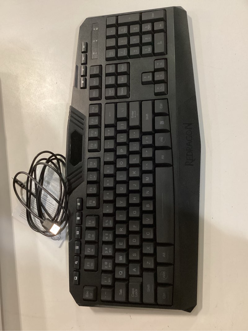 Condition photo showing Good Condition for Redragon K503 Wireless Gaming Keyboard, 3-Mode (2.4G/BT/USB), RGB LED Backlit, Multimedia Keys, Fully Programmable Silent Membrane Keyboard with Wrist Rest for Windows PC Games (Black) K503KS Black