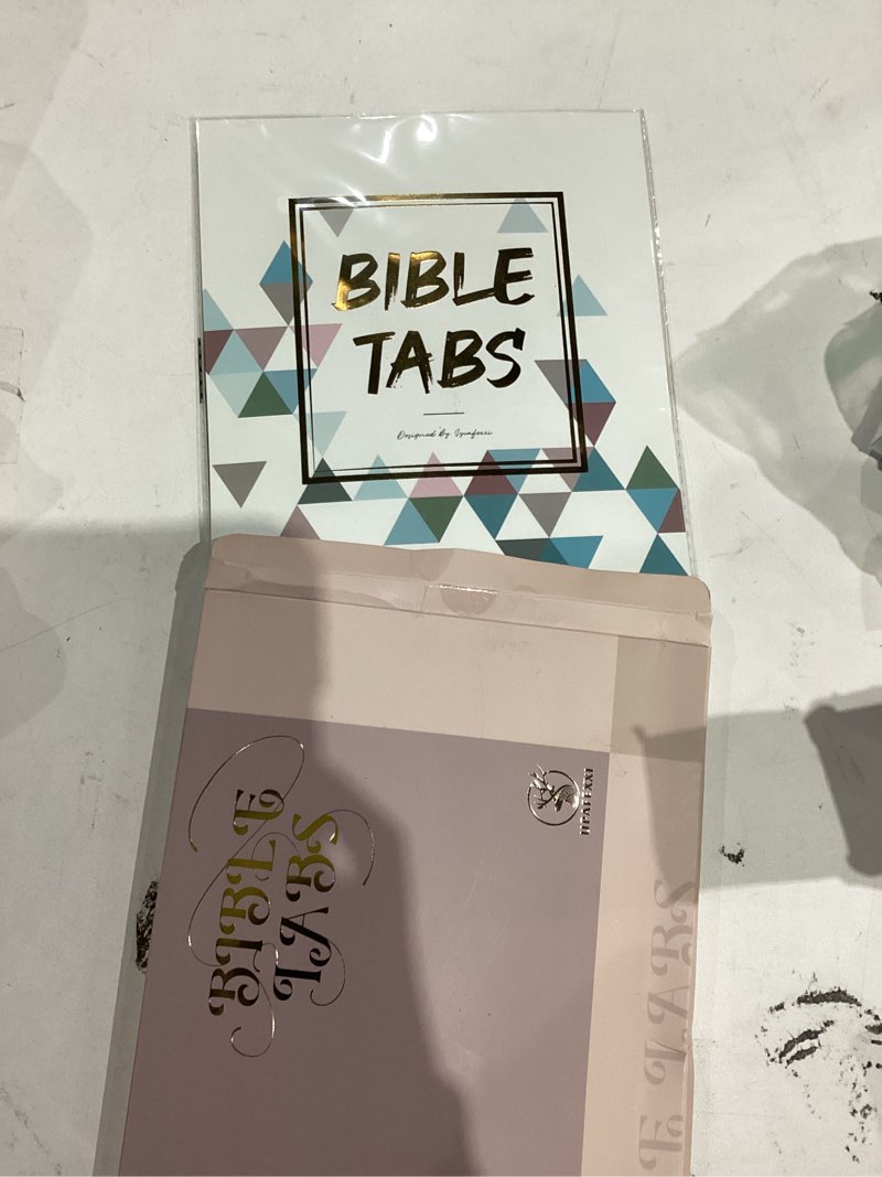 Condition photo showing New/Like New for UPAFEXXI-Laminated Bible Tabs (Gold Foil Embossed Lettering), Bible Tabs for Women and Men, Reposition Large Print Stickers, Easy to Read and Apply, 80Chapters Labels for Easy Navigation(Cappuccino)