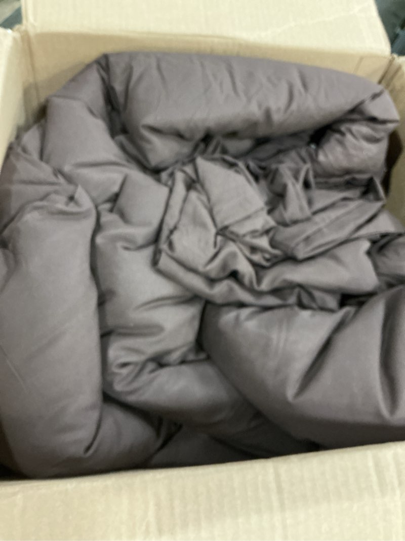 Condition photo showing Good Condition for paxrac earthy brown comforter king size, neutral 3 pieces comforter set, lightweight solid bedding set, all seasons soft fluffy king comforter set (104x90in comforter & 2 pillowcases) brown king (104''x90'')