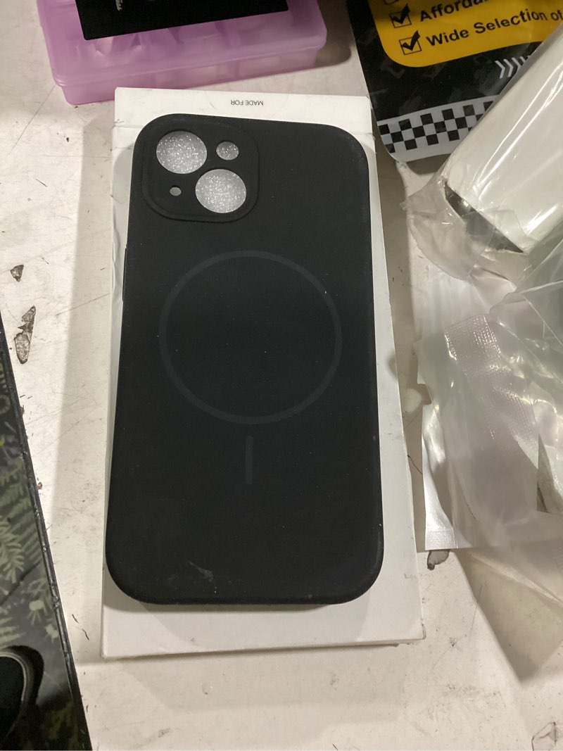 Condition photo showing New/Like New for miracase magnetic for iphone 15 case, [soft anti-scratch microfiber lining], compatible with magsafe, liquid silicone case shockproof drop protection phone case for 15, black magnetic black magnetic iphone 15