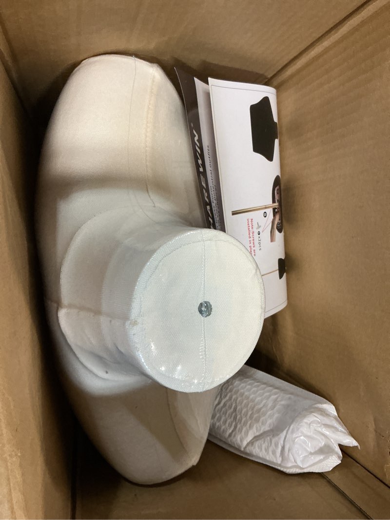 Condition photo showing Good Condition for EaseHome Dress Form Mannequin Body, Female Mannequin Torso with Detachable Silvery Metal Stand and Rectangular Base for Clothing Dress Jewelry Display, Adjustable Height 50”-70” Beige Body Beige Body Silvery Base