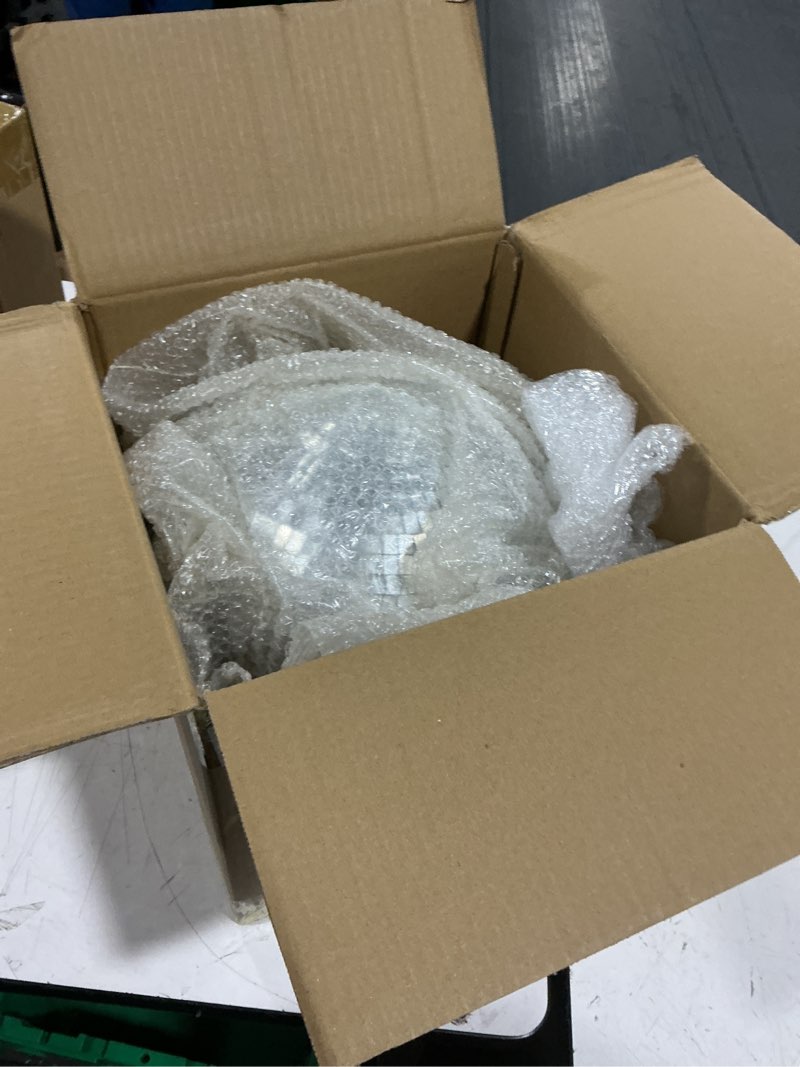 Condition photo showing Good Condition for sabary 11.81 inch disco ball helmet adult silver glitter glass hat novelty punk disco ball costume cosplay for nightclubs parties bar djs stage 11.81 inch silver 1