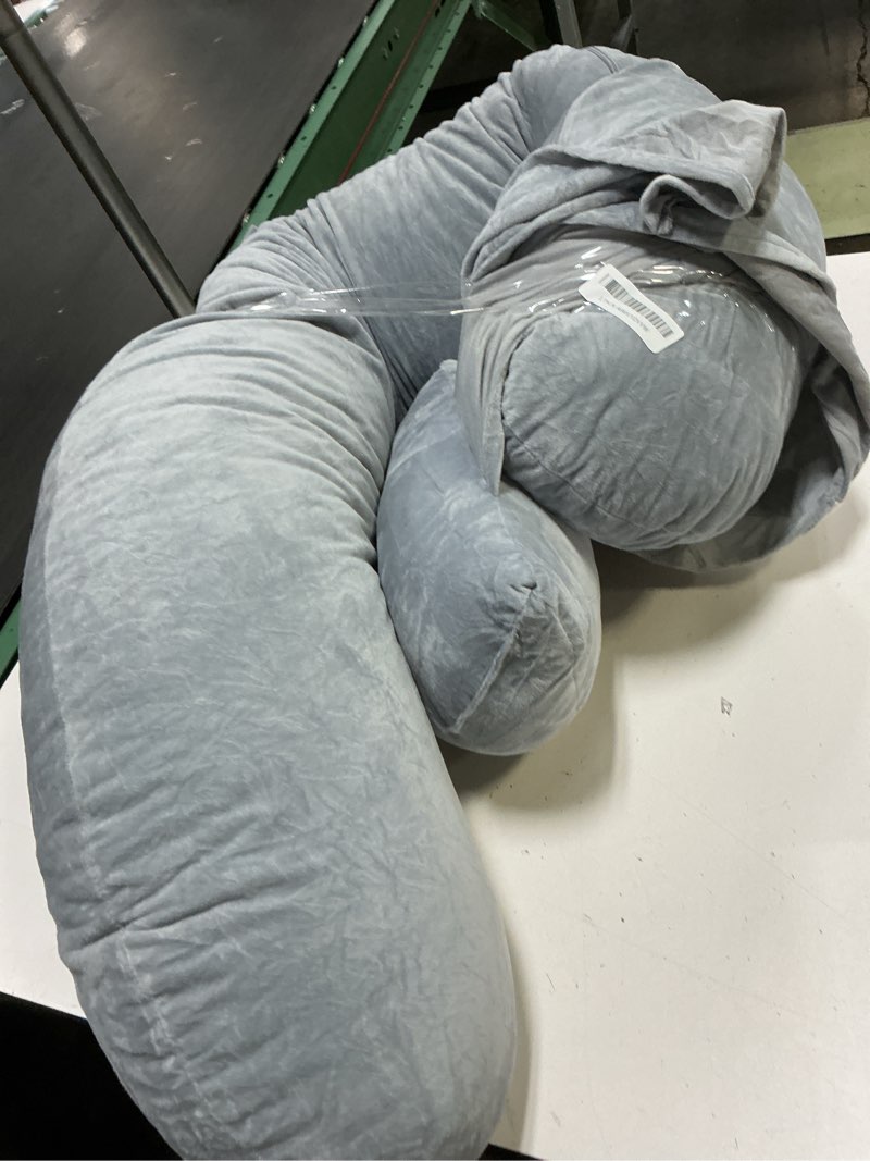 Condition photo showing Good Condition for Momcozy Pregnancy Pillow, Original F Shaped Maternity Pillow for Pregnant Women with Adjustable Wedge Pillow, Full Body Support Pregnancy Pillows for Side Sleeping with Velvet Cover, Grey