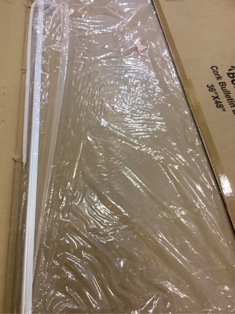 Condition photo showing Good Condition for Board2by Bulletin Board 36 x 48, Silver Aluminium Framed 4x3 Large Wall Mounted Cork Office Notice Pin Board Silver 36" x 48"