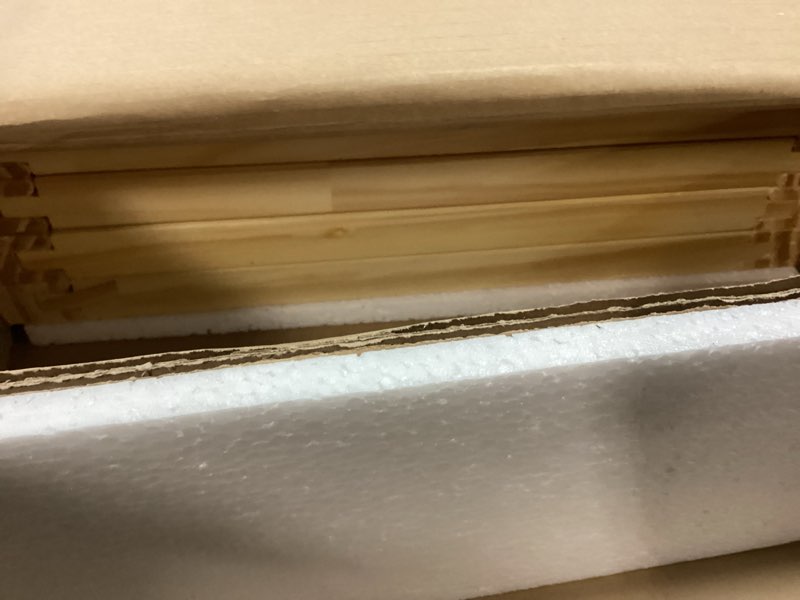 Condition photo showing Good Condition for 2 ft. short desktop double cross shoji screen - natural - 4 panels 4 panel natural