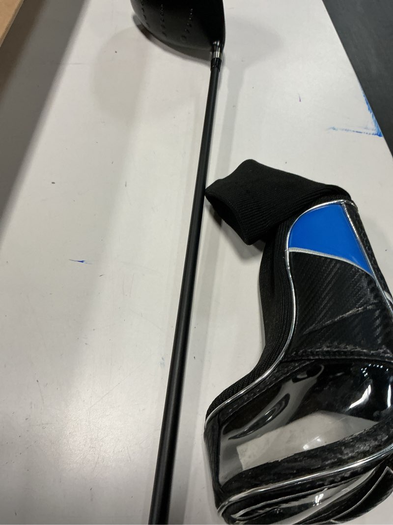 Condition photo showing Good Condition for titanium driver golf club, loft lightweight graphite shaft, oversized sweet spot, aerodynamic, usga conforming mens driver + deluxe headcover right blue 11.5° loft