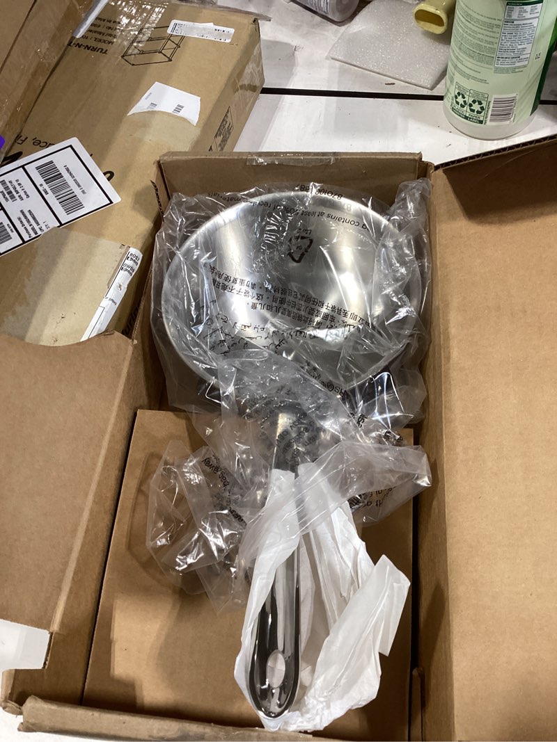 Condition photo showing New/Like New for All-Clad D3 3-Ply Stainless Steel Sauce Pan with Lid 3 Quart, Induction, Oven Broiler Safe 600F, Multipurpose, Compatible w/ All Cooktops, For Restaurant or Home Kitchen, Pots & Pans, Cookware, Silver 3 Quarts