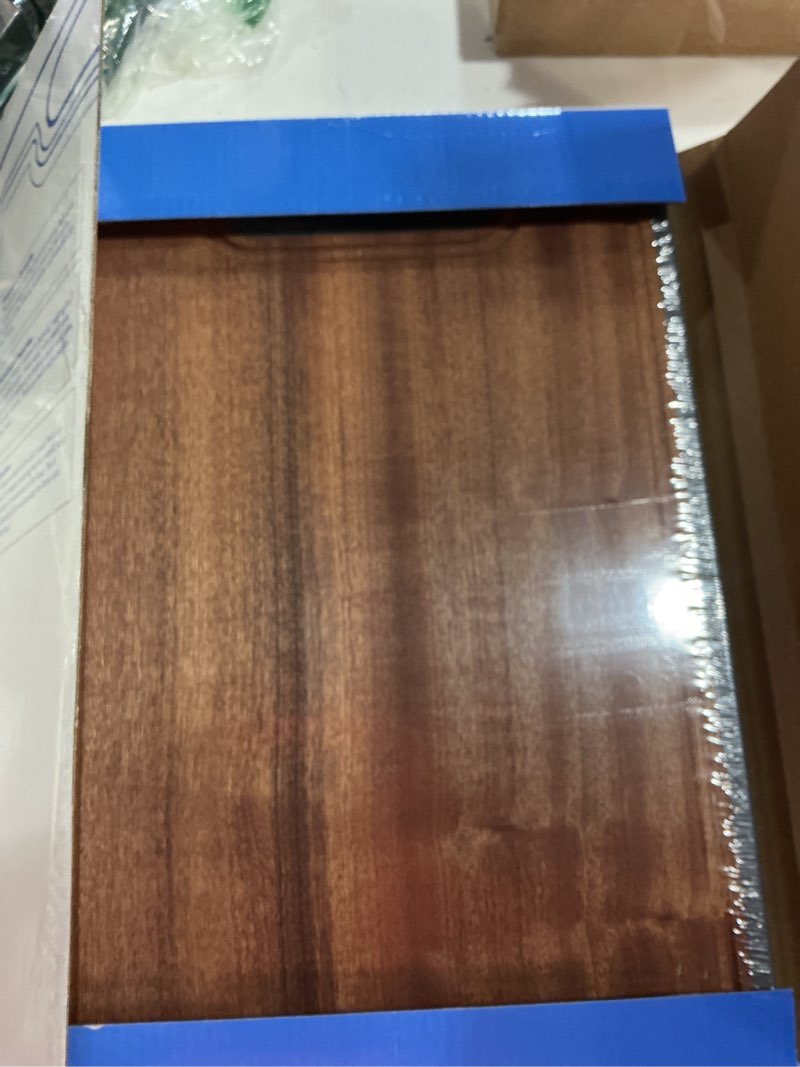 Condition photo showing New/Like New for titanium cutting board double sided, 15” wood cutting board for kitchen, gr1 titanium & ebony large chopping board for meat with juice groove for meat & veggies