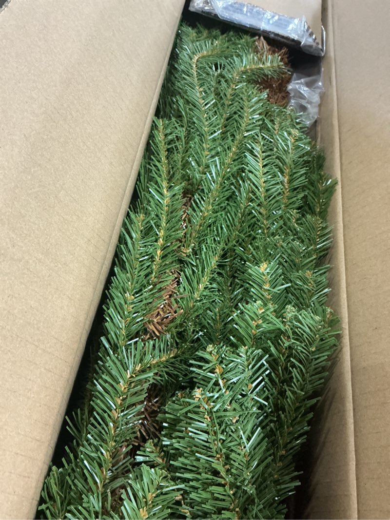 Condition photo showing Good Condition for national tree company 5ft unlit hickory cedar artificial christmas tree | 371 tips, metal plate base, green 5ft tree