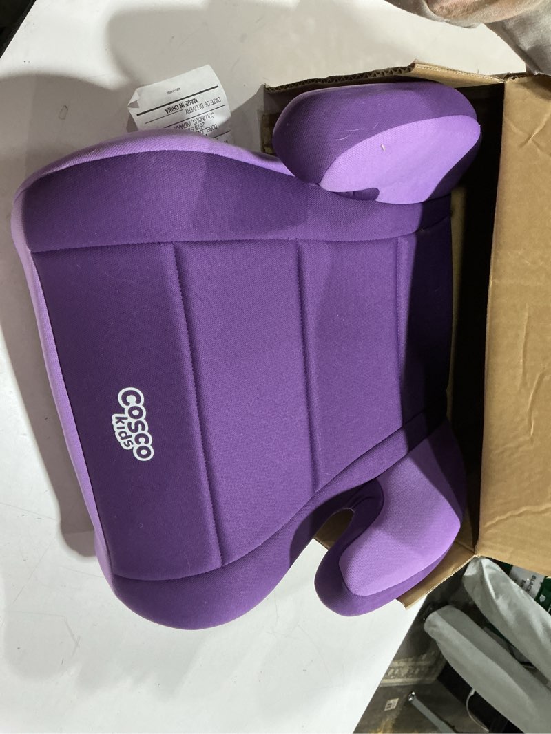 Condition photo showing Good Condition for Cosco Topside Backless Booster Car Seat, Lightweight Booster Seats for Cars 40-100 lbs, Backless Booster Seat for Car, Grape Grape 1 Pack