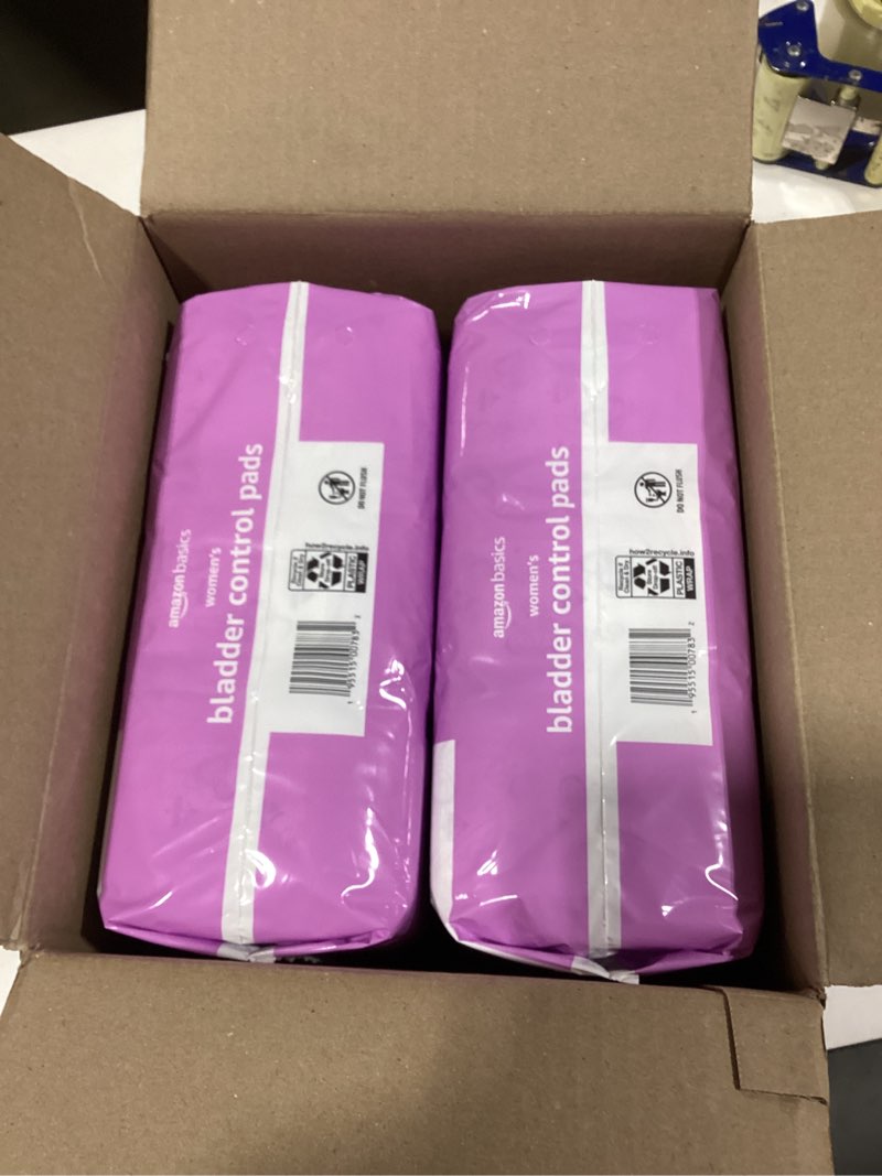 Condition photo showing New/Like New for Amazon Basics Incontinence Pads for Women Long, Bladder Control, Postpartum, Maximum Absorbency, Unscented, 78 Count (2 Packs of 39) Maximum (78 Count) 78