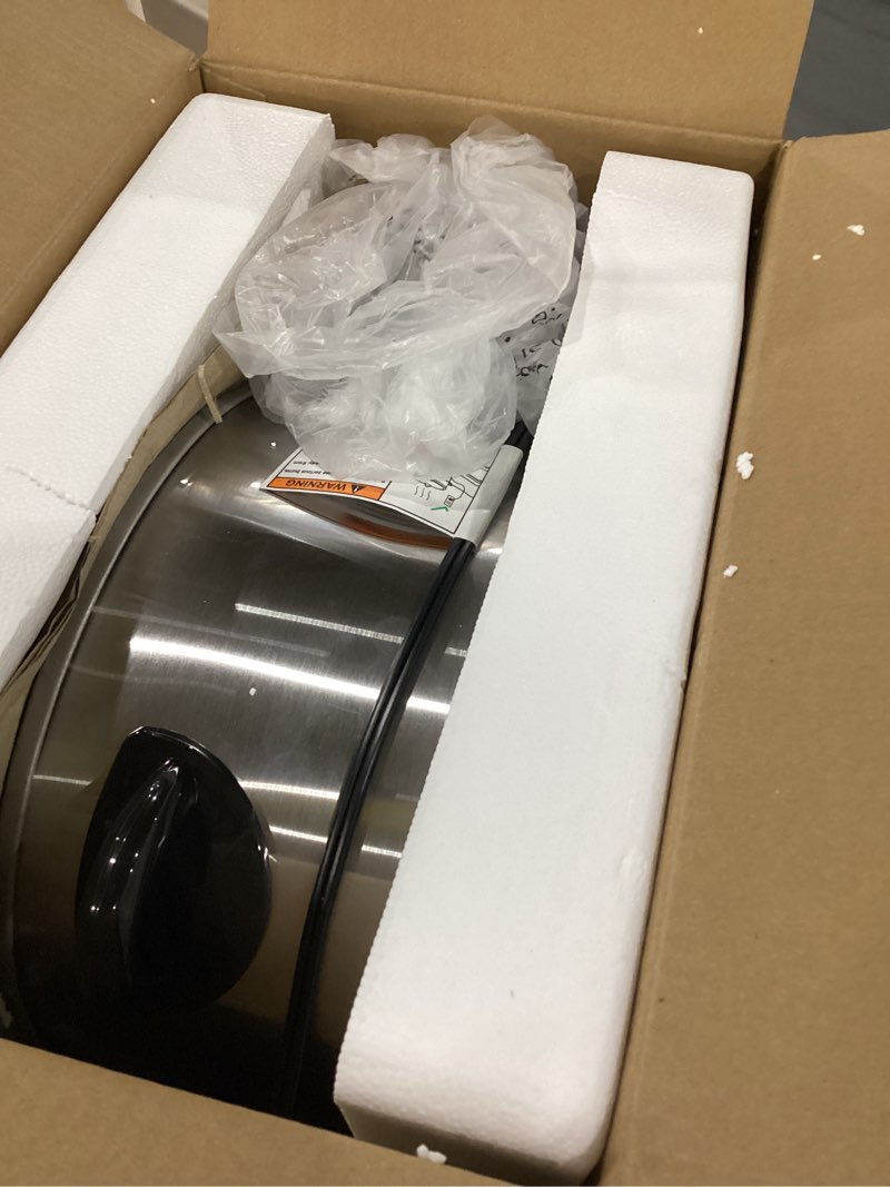 Condition photo showing As Is for HAS DAMAGE Crock-Pot 7qt Manual Slow Cooker - Stainless Steel