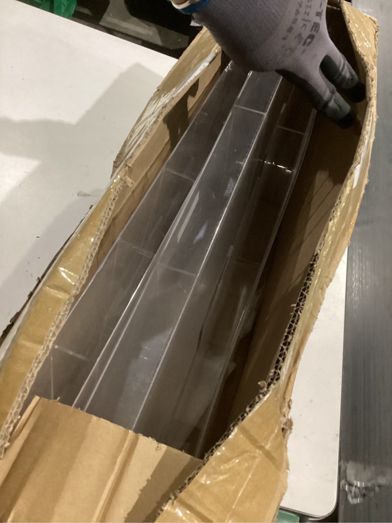 Condition photo showing As Is for Sherr 4 Pcs Acrylic Brochure Pamphlet Holder Wall Mount 2 Sizes 9 Pocket Fits for 8.5" x 11" and 4" x 9" Brochure Magazine Holder Literature Multi Slot Wall Mount Combo Display Clear Flyer