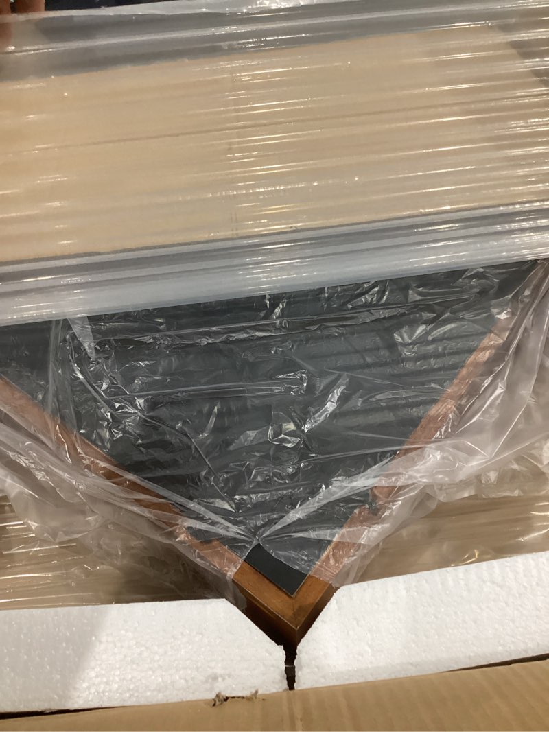 Condition photo showing Good Condition for Burial Flag Display Case Solid Wood Flag Display Case Fit 5' x 9.5' Folded Flag Large Military Show Box with Real Glass, Certificate Holder for Flag, Certificate, Badges and Medals - Walnut Large Walnut