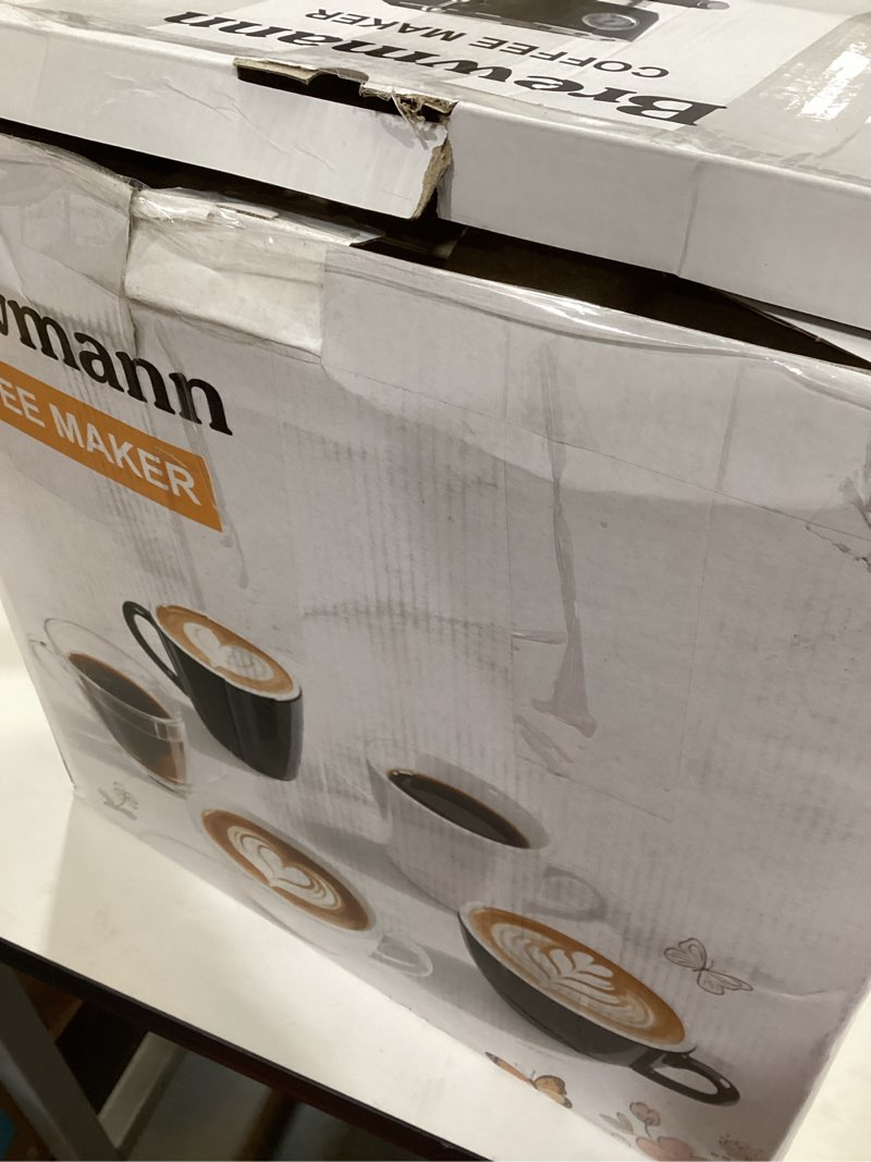 Condition photo showing Good Condition for Brewmann Espresso Machine with Powerful Steam Milk Frother, 20 Bar Coffee Machine for Latte, Cappuccino, Compact Espresso Maker for Home, Fast Heating, 42oz Removable Water Tank, Black