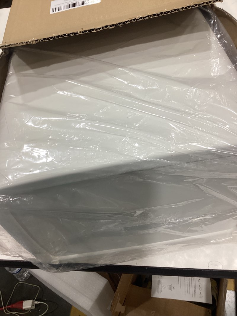 Condition photo showing As Is for Two white smart sensor trash cans with a capacity of 4 gallons, supporting multiple opening methods, waterproof design, anti odor design, fast response, suitable for kitchens,bedrooms,offices, etc 2 white