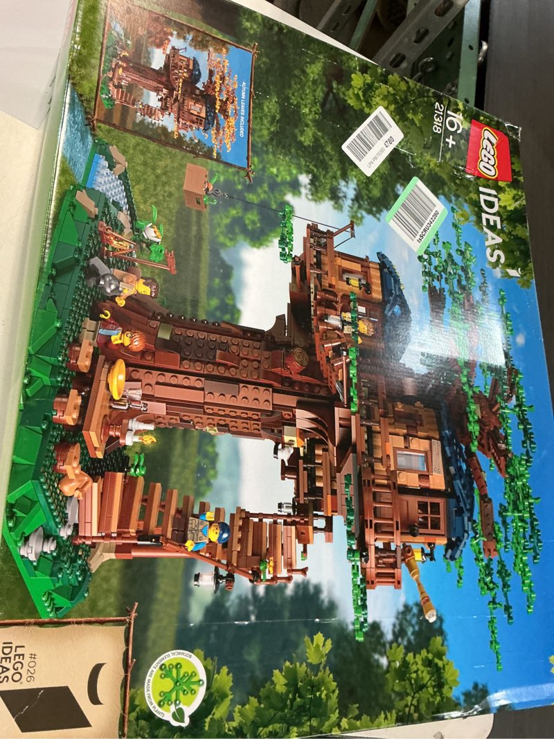 Condition photo showing New/Like New for LEGO Ideas Tree House 21318, Model Construction Set for 16 Plus Year Olds with 3 Cabins, Interchangeable Leaves, Minifigures and a Bird Figure Kit