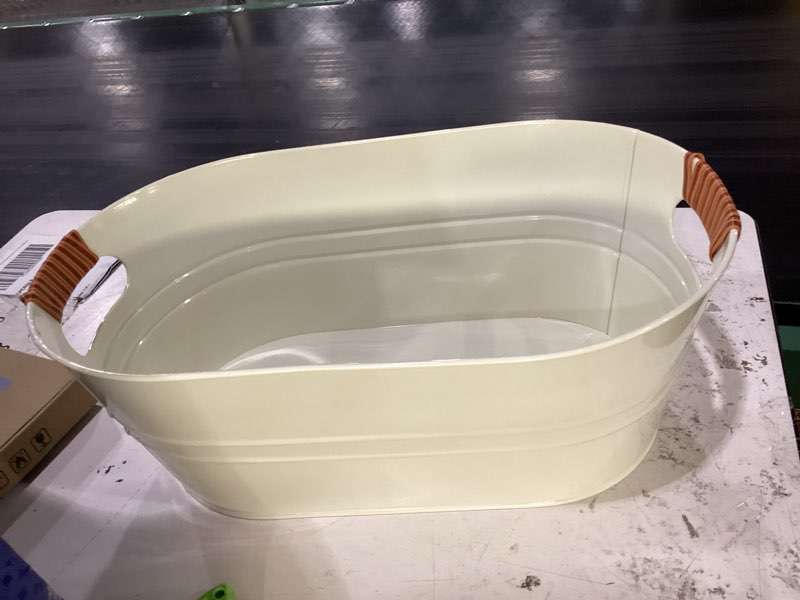 Condition photo showing New/Like New for white galvinized 3 gallon tub