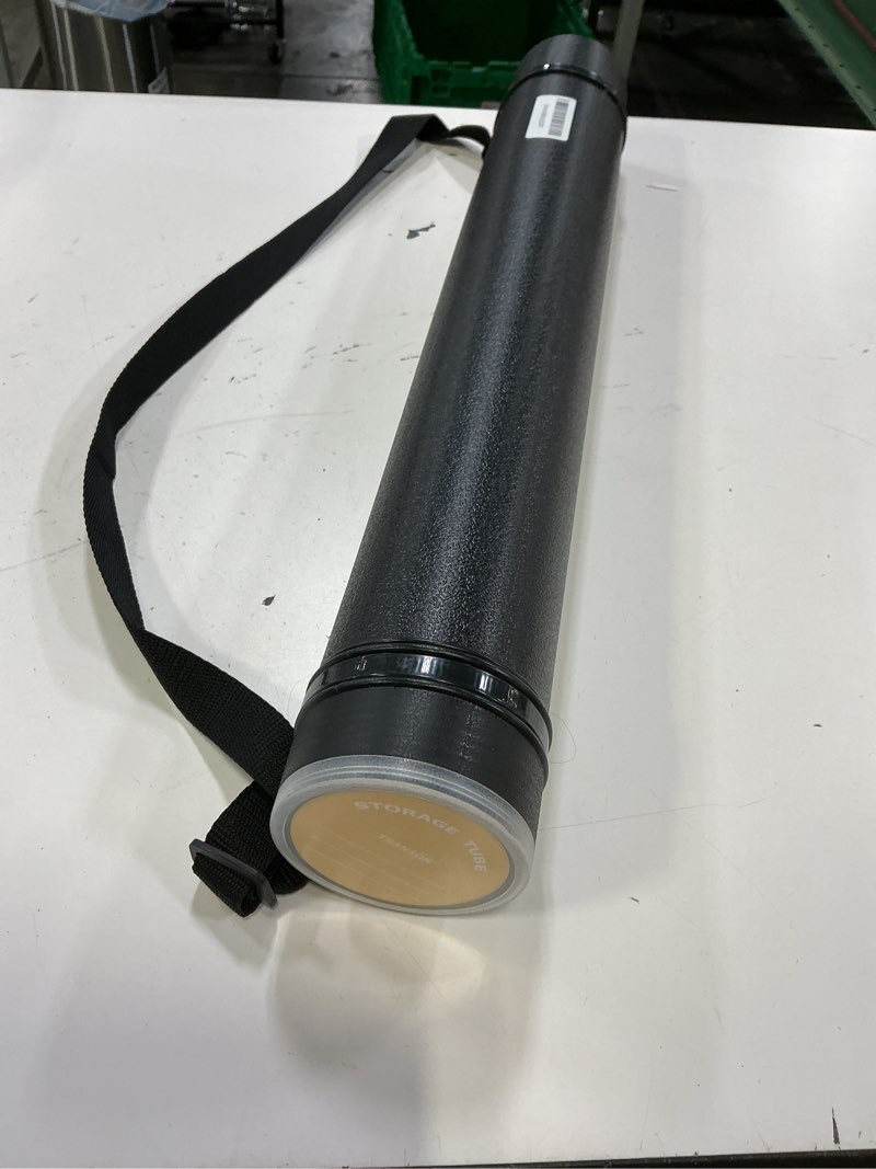 Condition photo showing New/Like New for transon durable poster storage tube with straps 24"-40" extendable for blueprints, artwork, maps, posters color black 1 pack-black